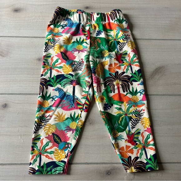 Mini Boden Other - Mini Boden Tropical Jungle Print Capri Length Pull On Leggings